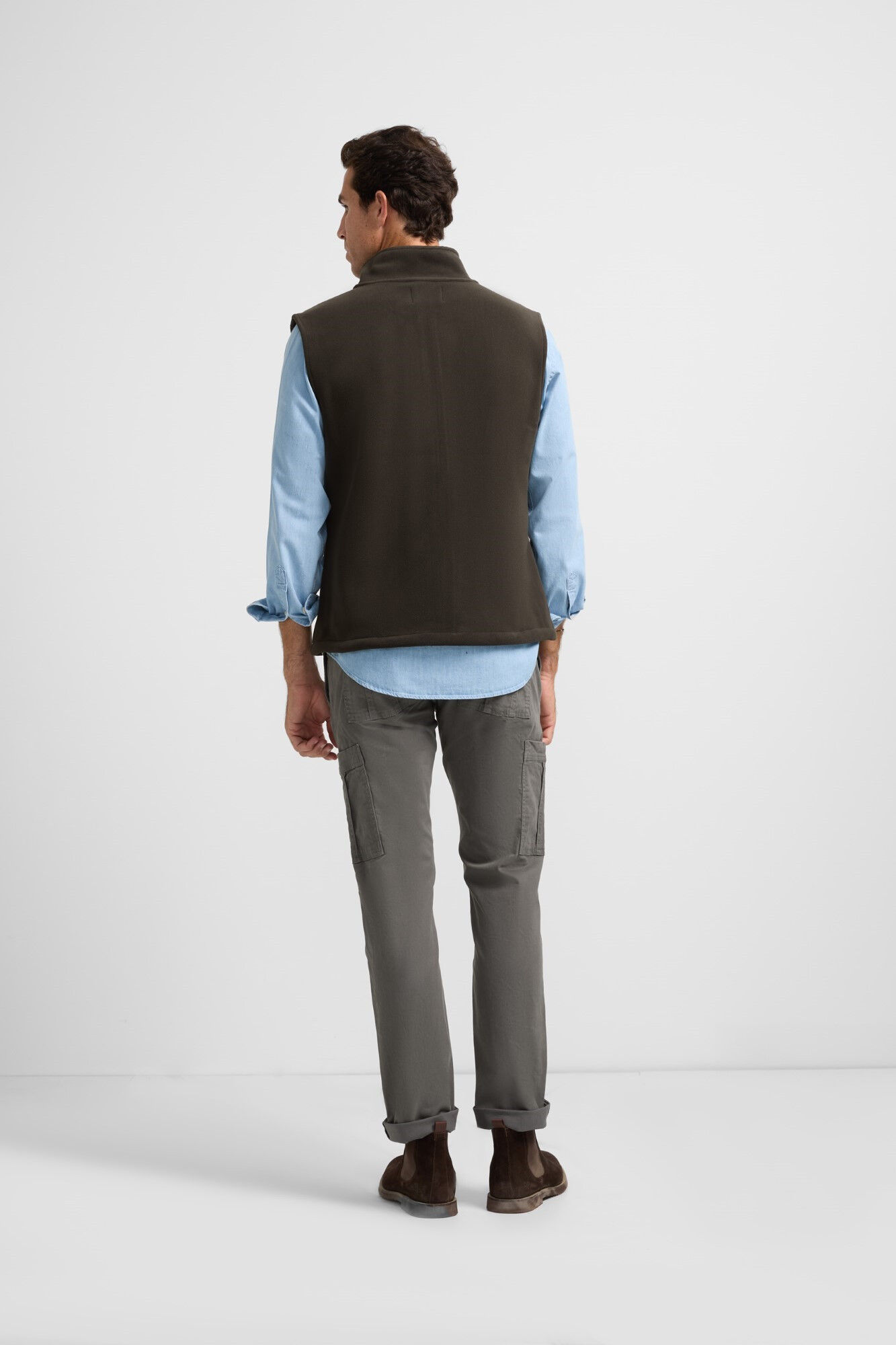 Silbon Chaleco polar Verde oscuro