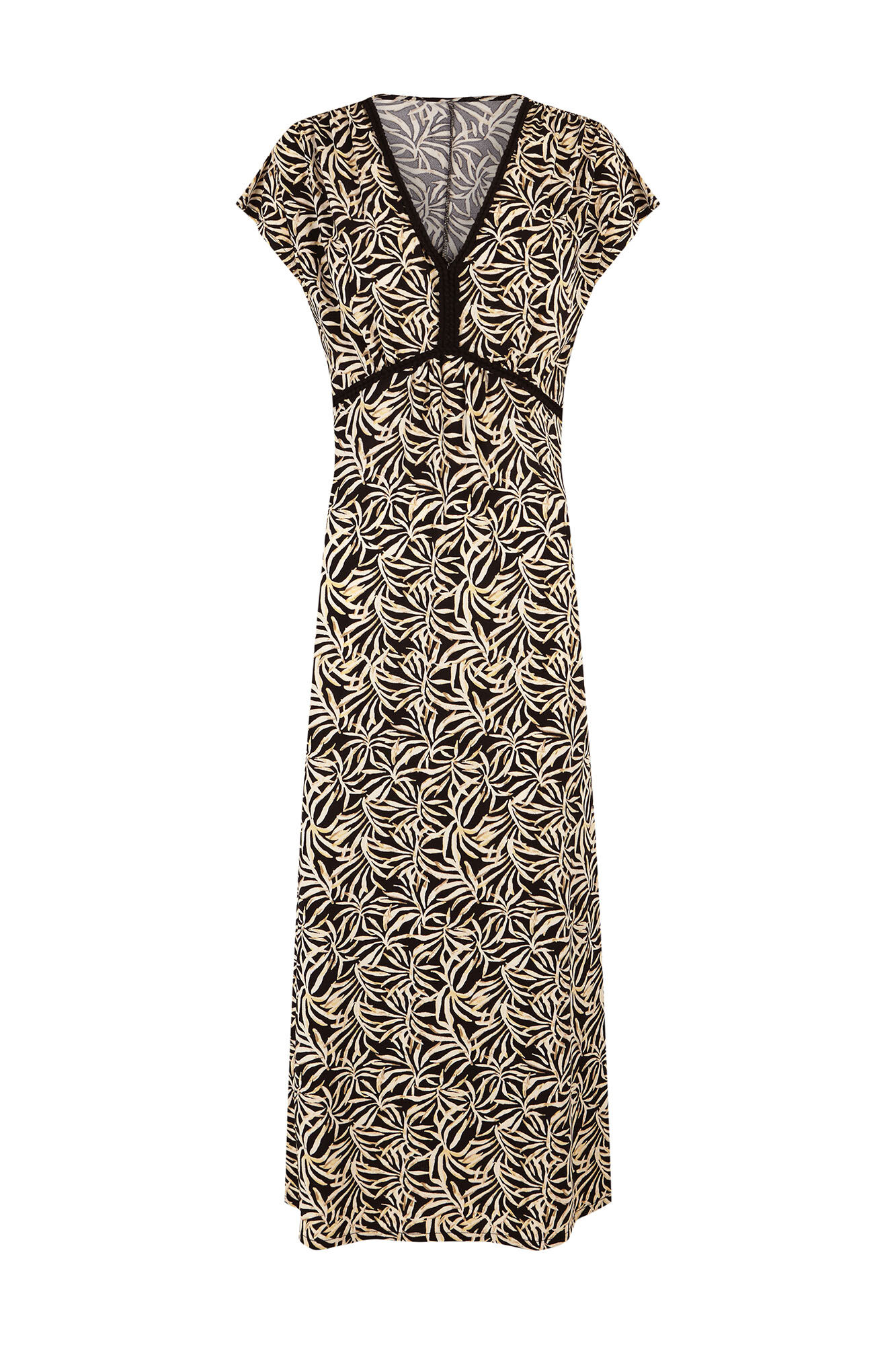 Cortefiel Braided print dress Printed grey