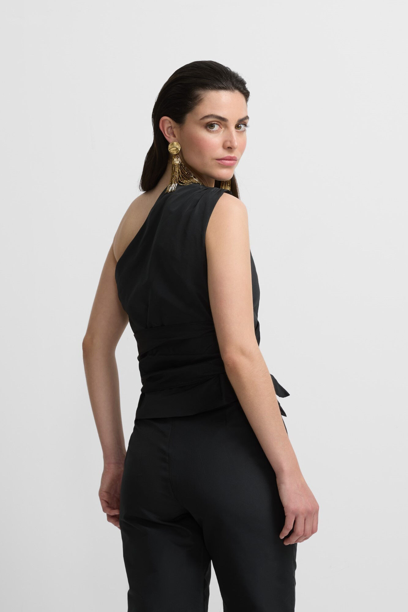 Silbon Cole&ccedil;&atilde;o de eventos de alta qualidade em tafet&aacute; la&ccedil;ada Preto