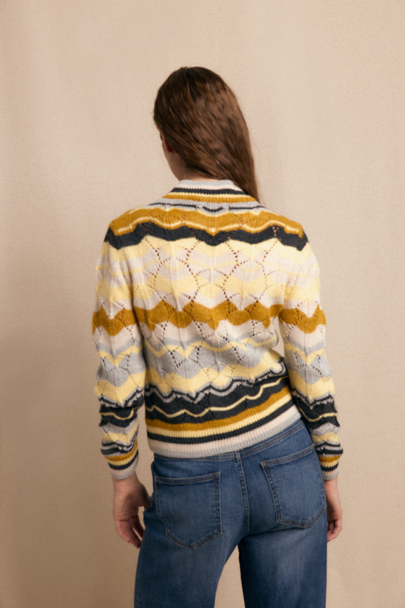 Slowlove Jersey ondas multicolor Amarelo