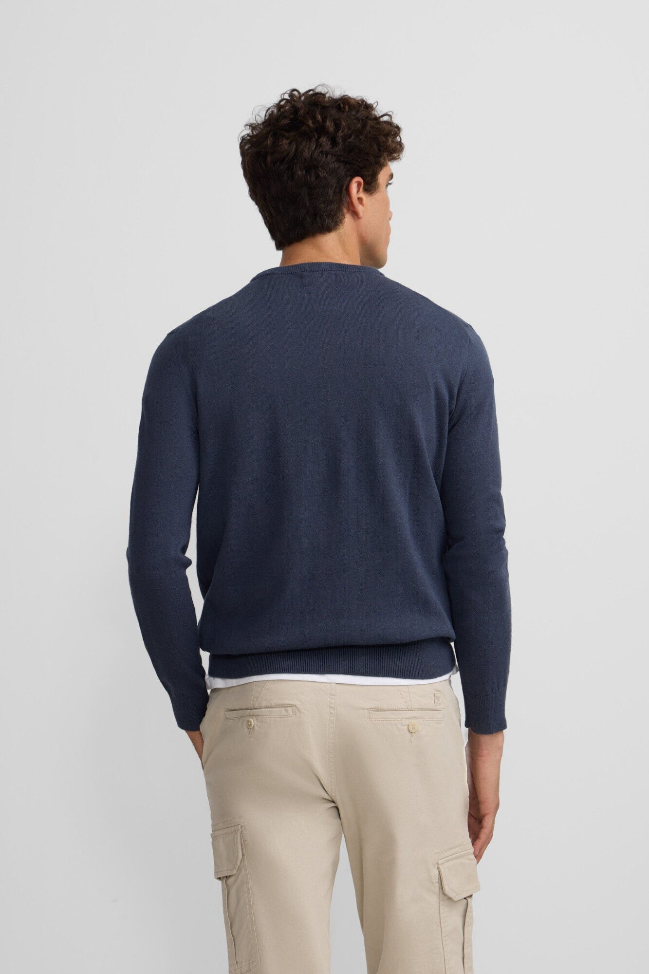 Silbon Camisola cl&aacute;ssico de gola redonda Azul