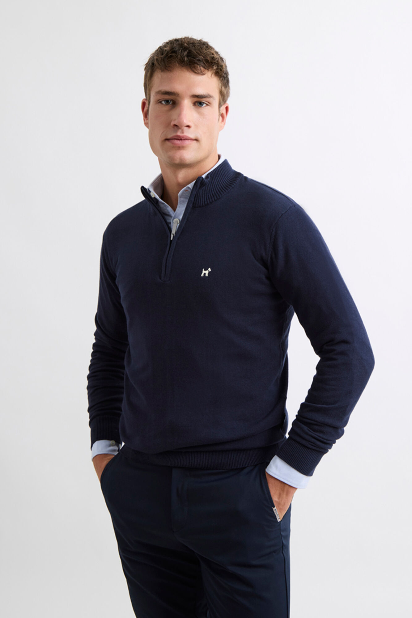 Williot Stockings Zip fastening Jumper Navy