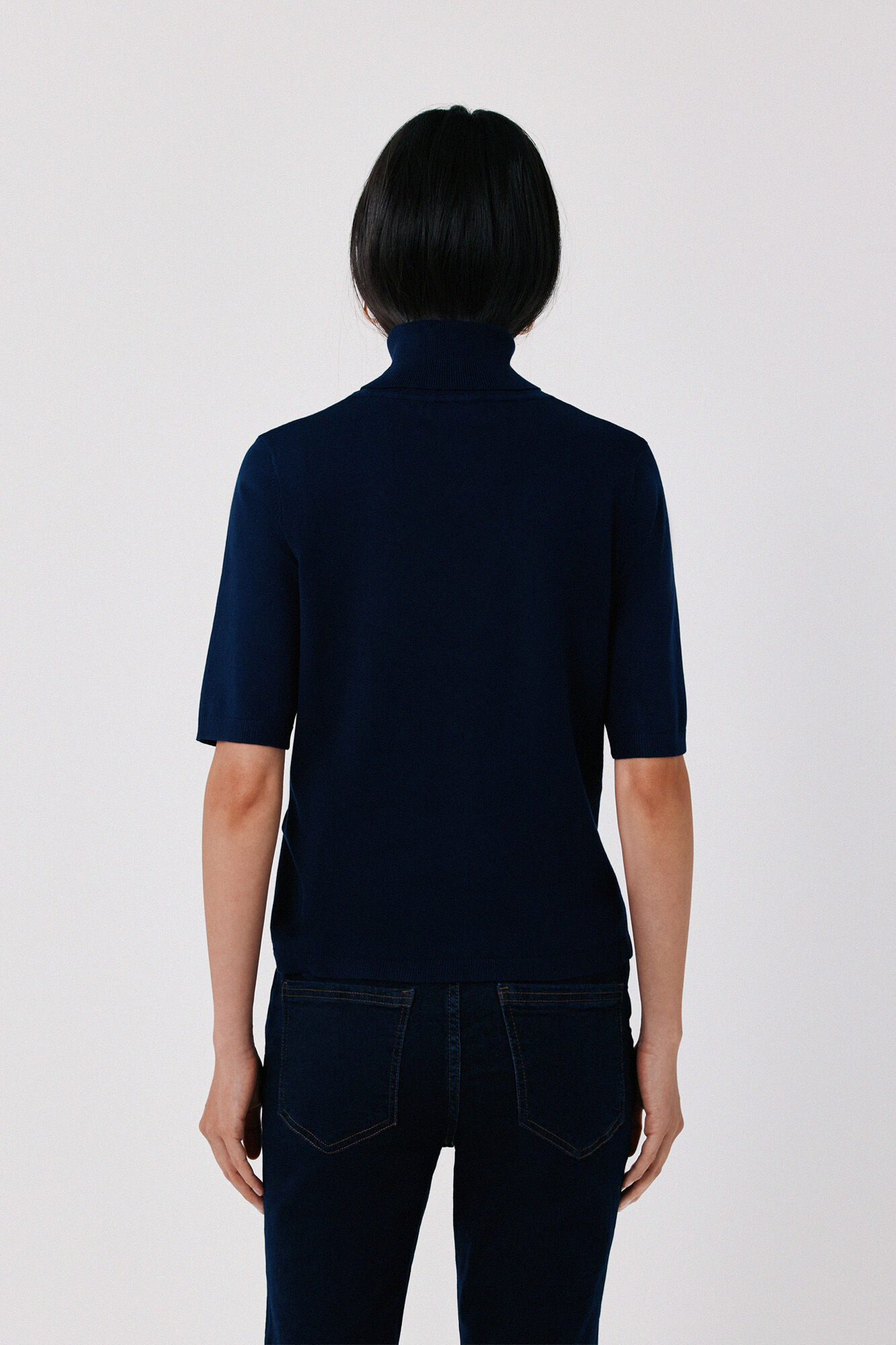Cortefiel Jersey cuello vuelto Azul marino