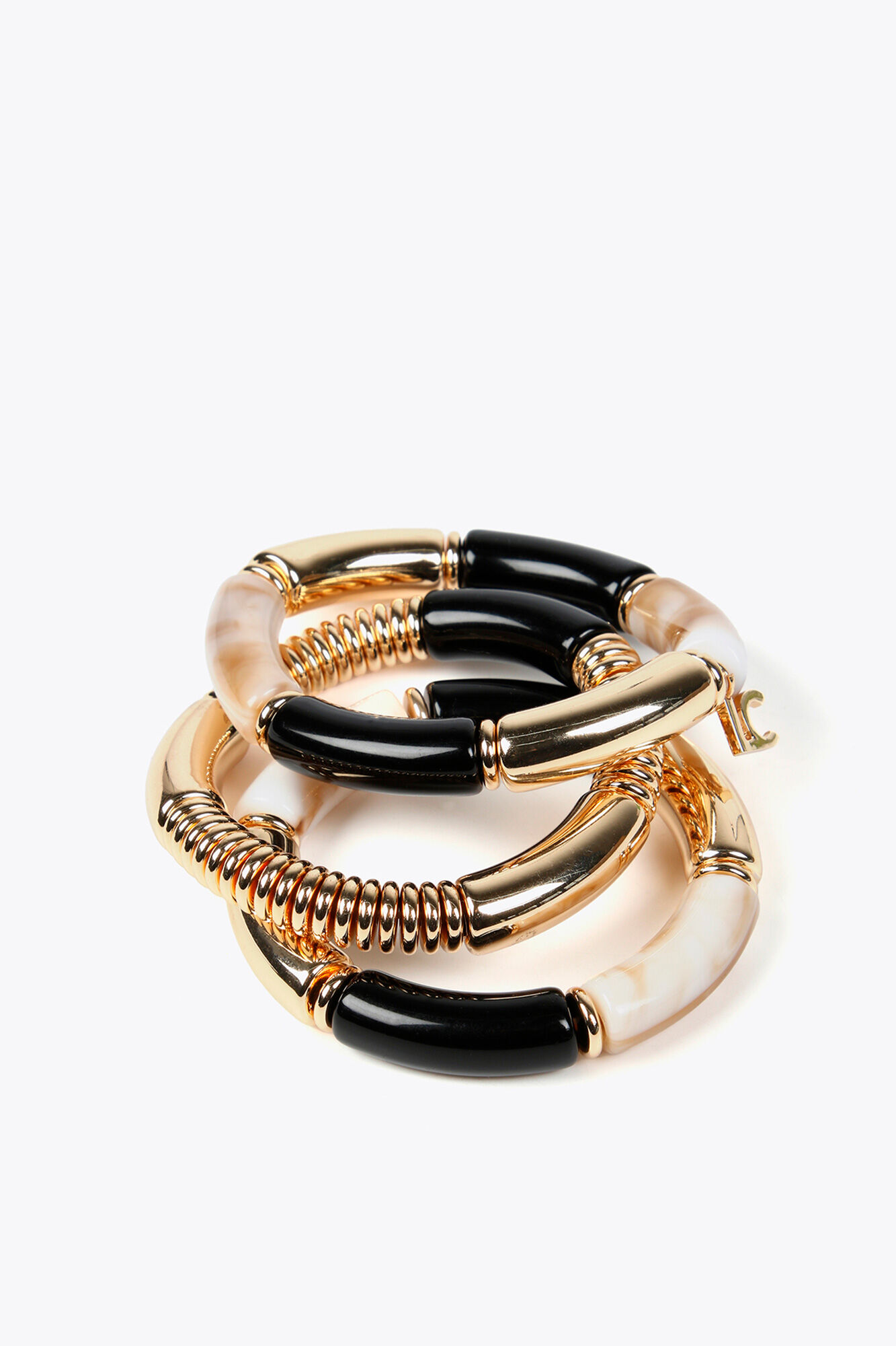 Lola Casademunt Pack pulseras con piezas acr&iacute;licas Multicolor