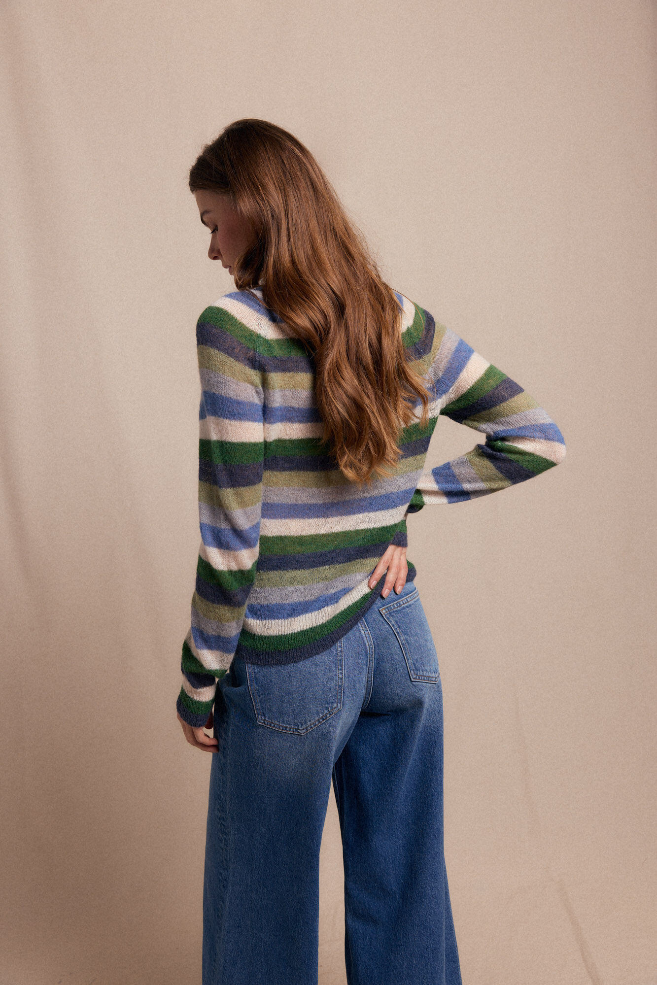 Slowlove Jersey botones rayas