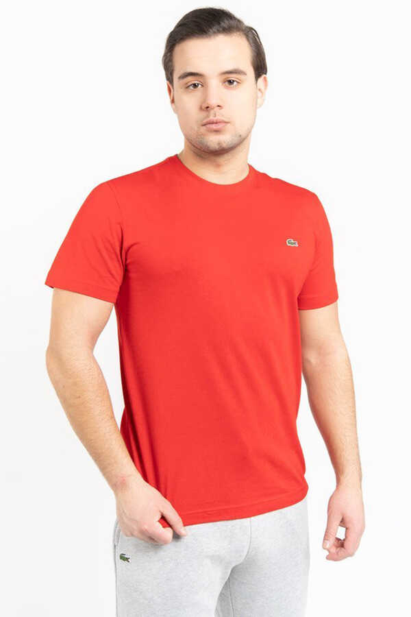 Camiseta Lacoste de algodón con cuello redondo para hombre
