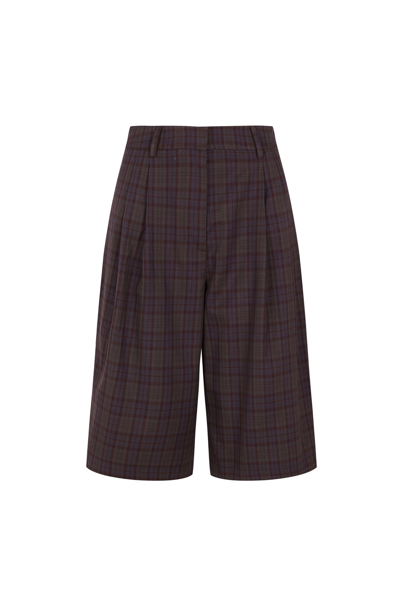 Slowlove Plaid Bermuda shorts Printed brown