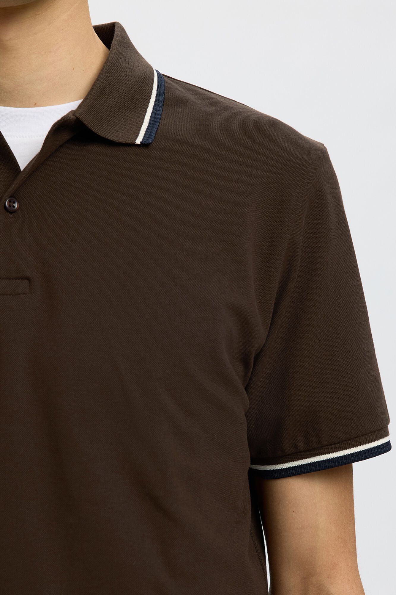 Selected Polo manga corta piqu&eacute;