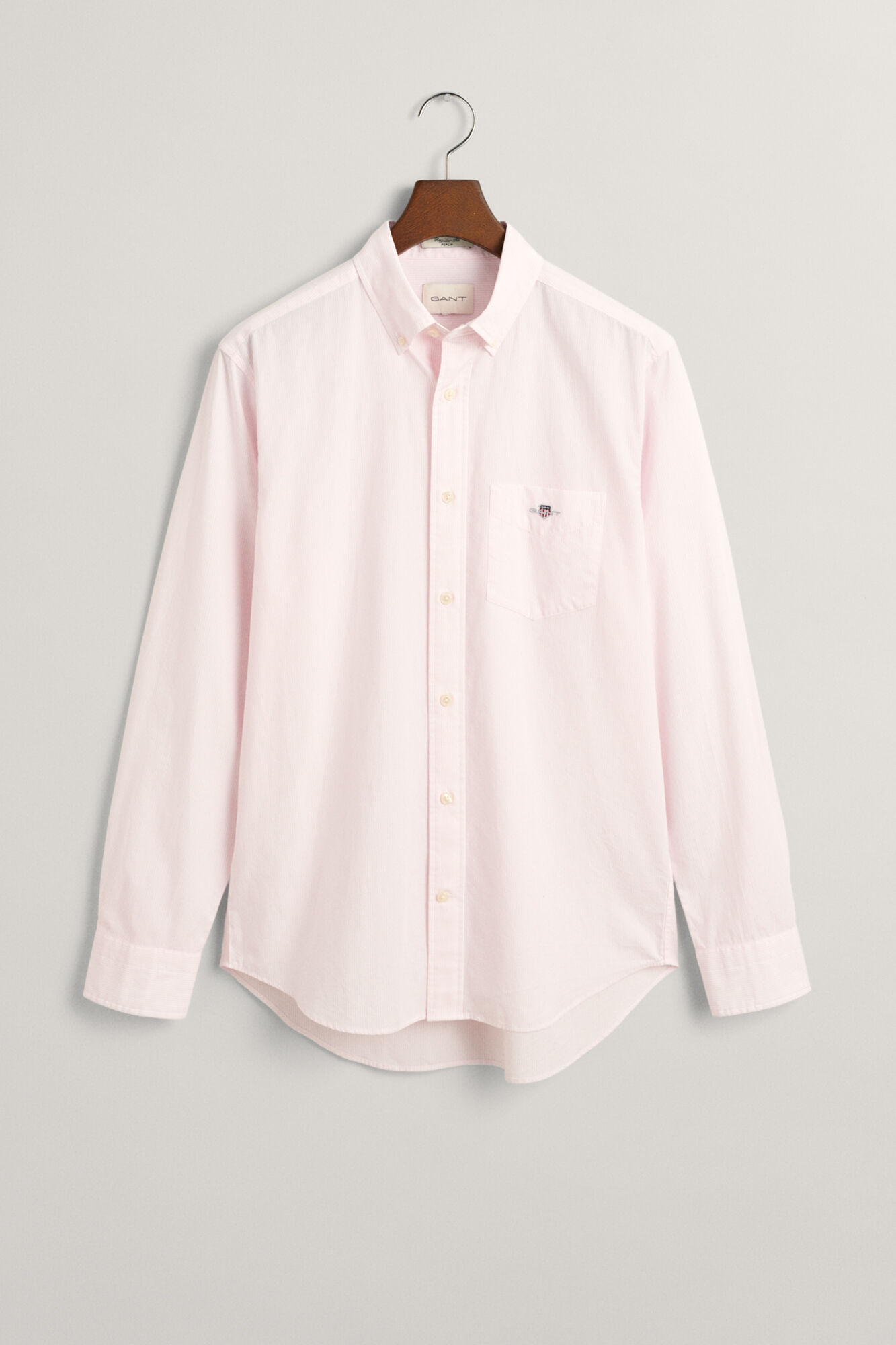 Gant Camisa riscas fina cl&aacute;ssica Regular Fit