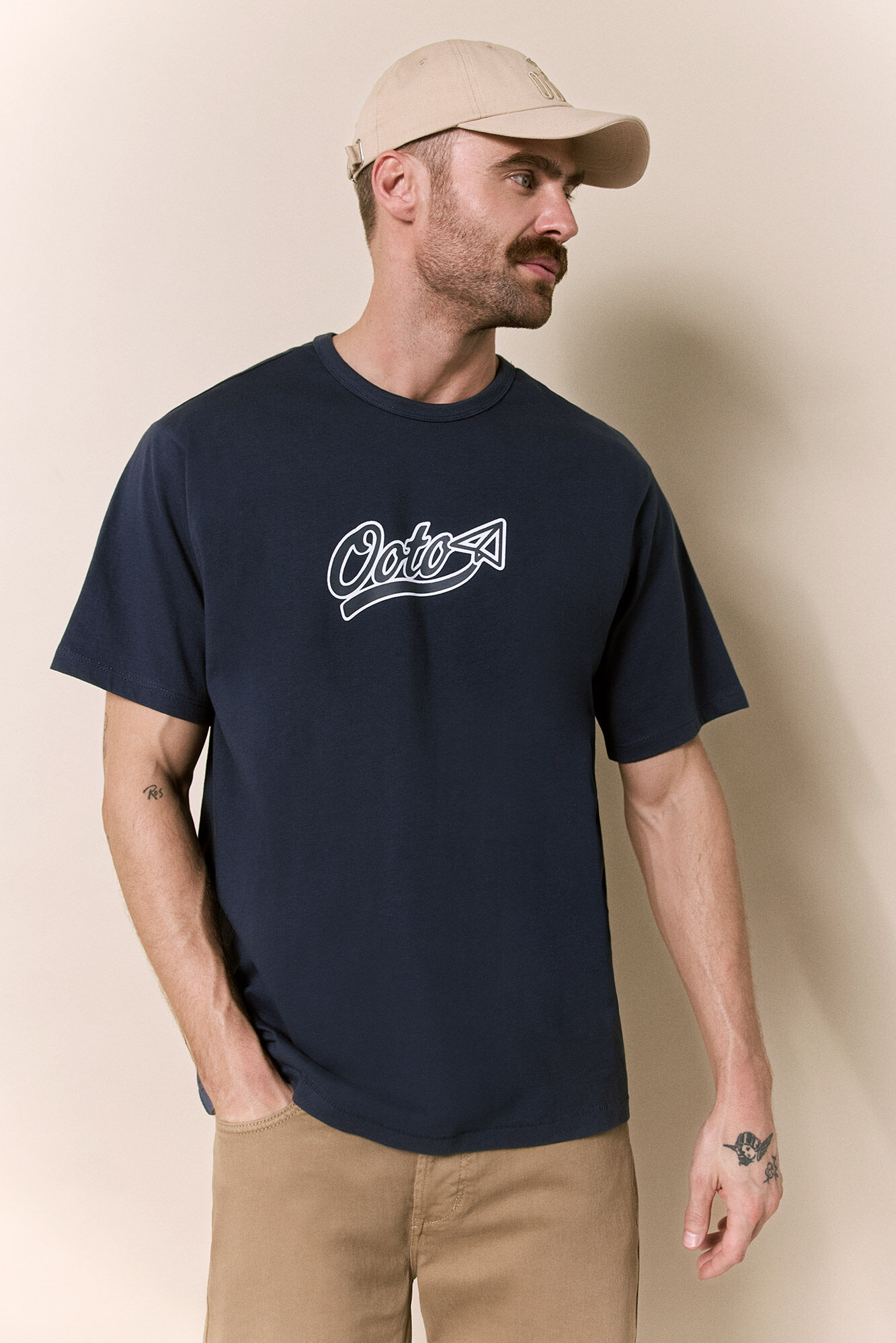 OOTO Camiseta lavada manga corta
