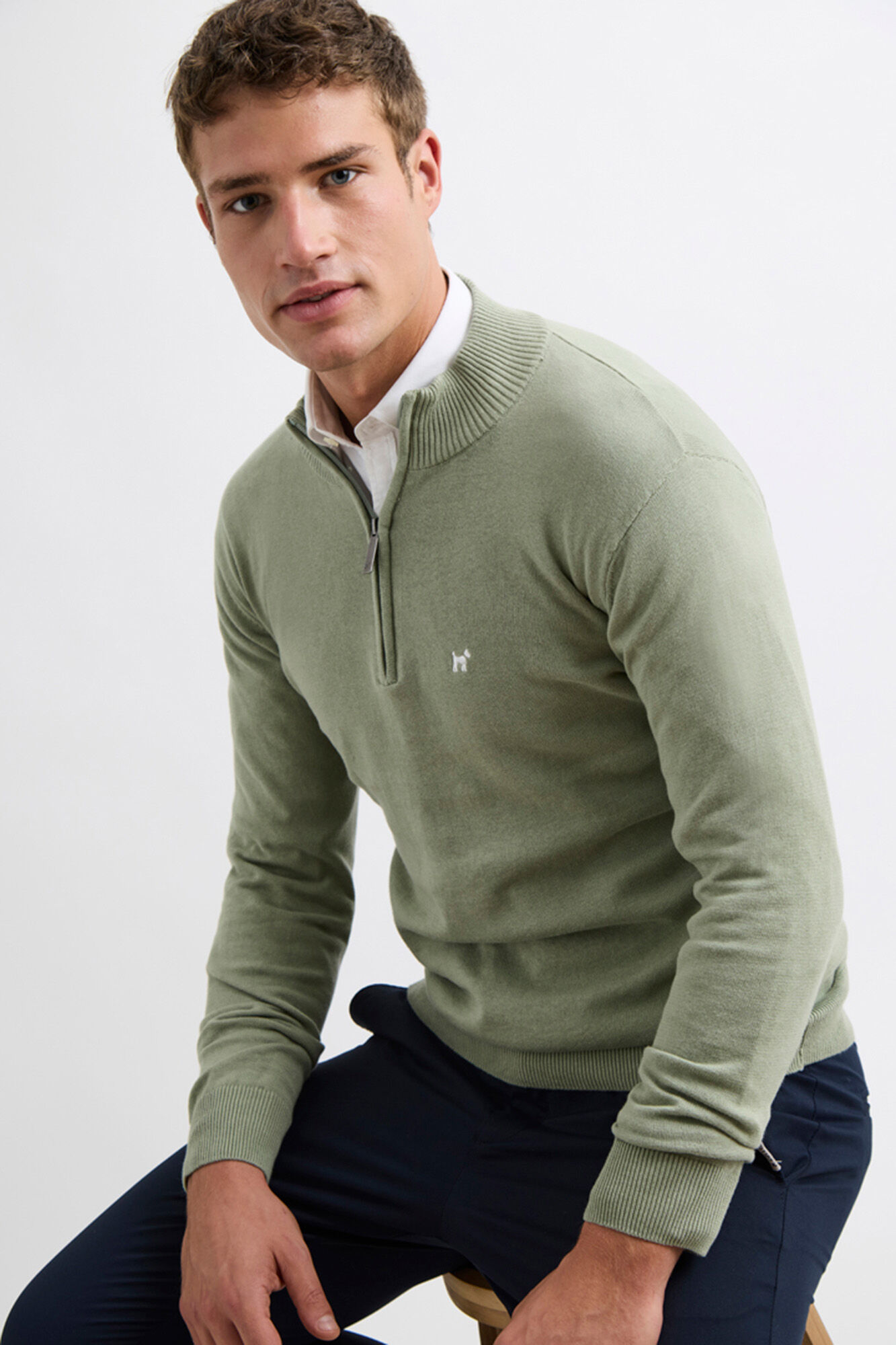 Williot Camisola Meia Fecho-&Eacute;clair Verde