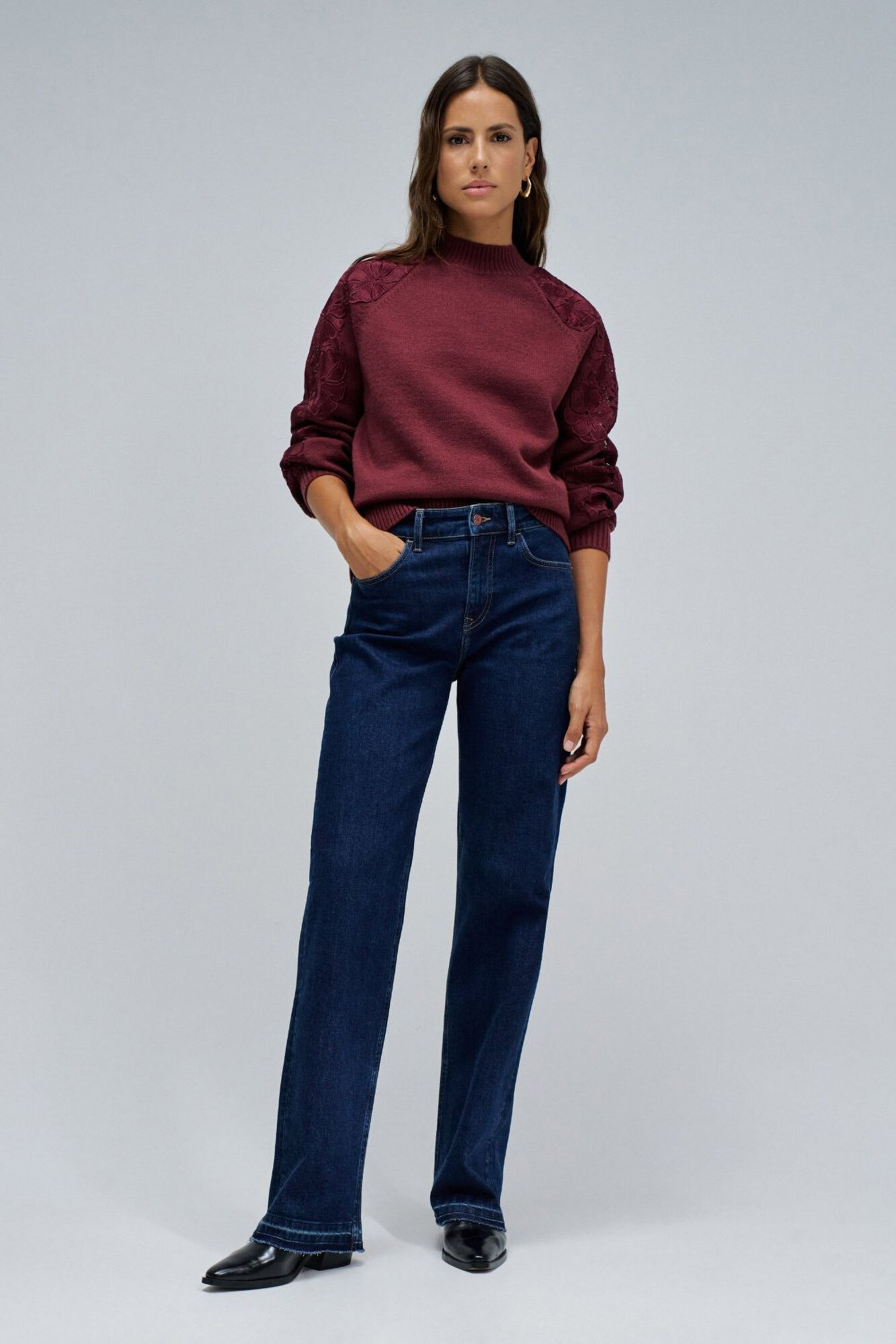 Salsa Jeans Jersey de punto con encaje