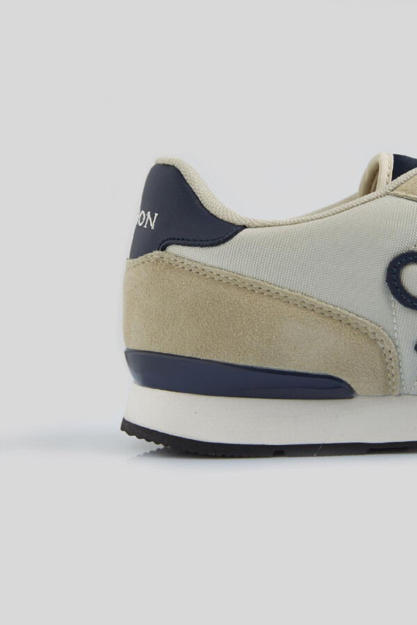Cortefiel Grey and navy casual running trainer Green