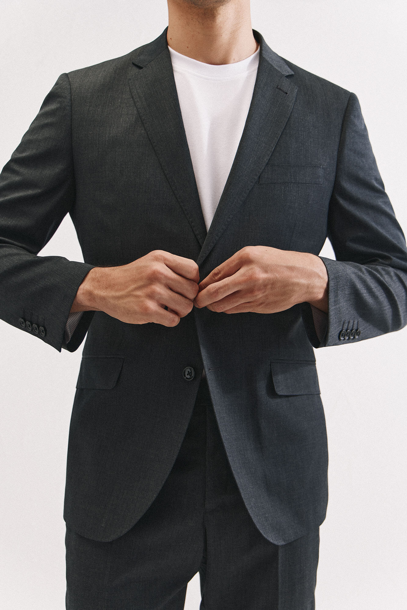 Cortefiel Blazer Coolmax liso Cinzento