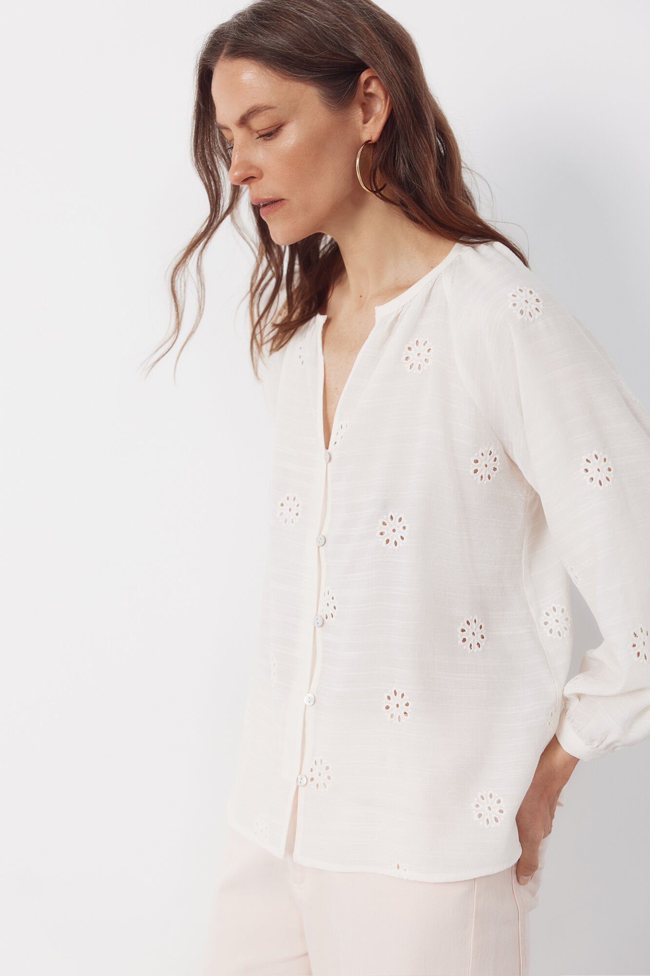 Cortefiel Embroidered blouse