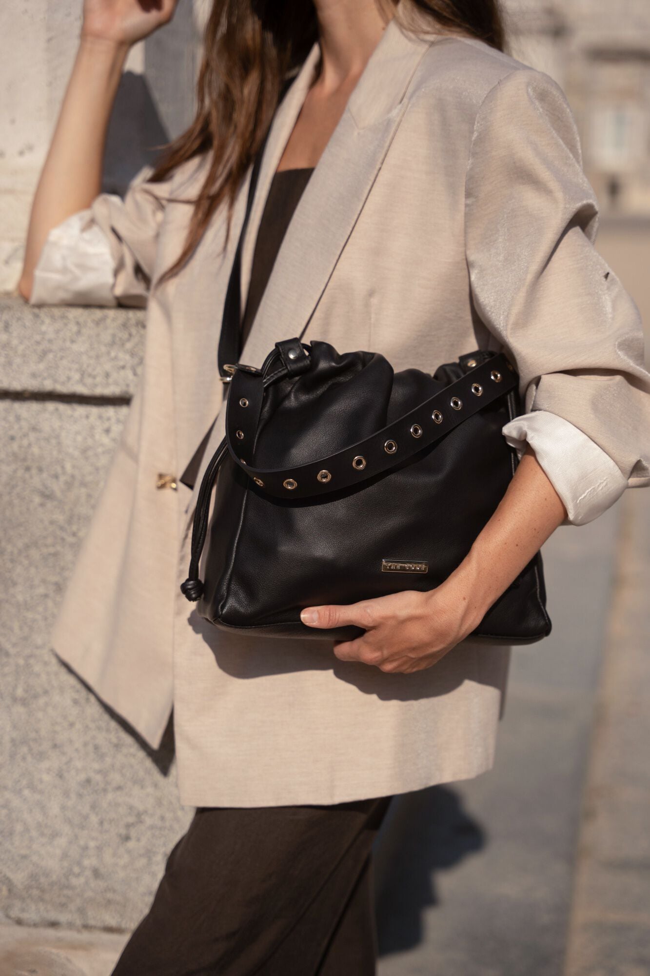 The Code Mala Pouch em pele Preto
