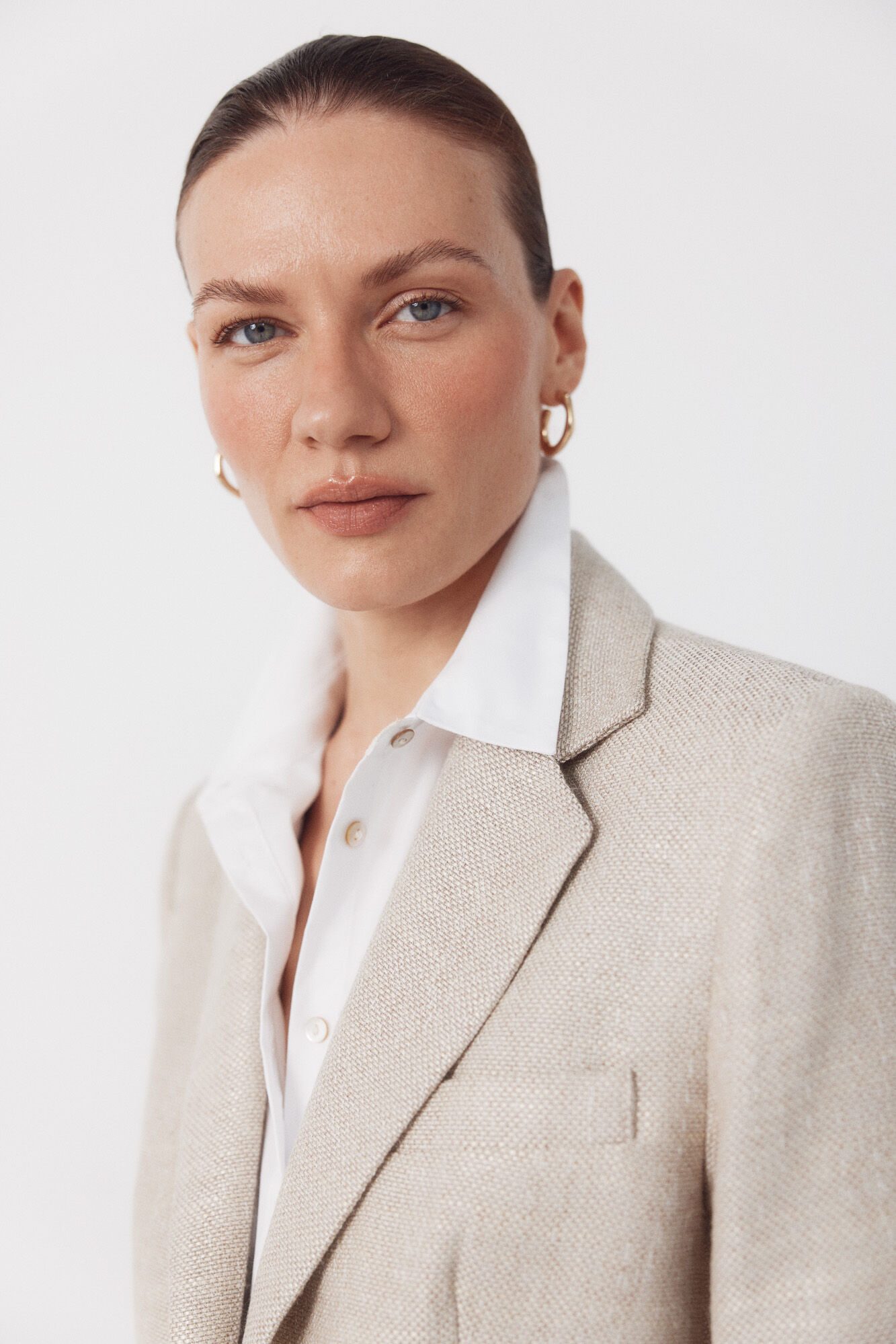 Cortefiel Blazer tejido con textura Arena