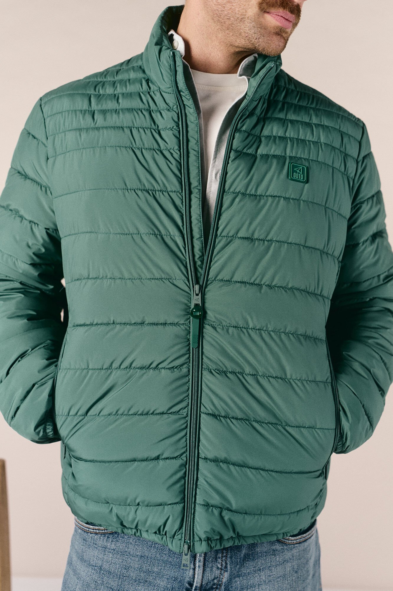 OOTO Blus&atilde;o acolchoado ultraleve Verde