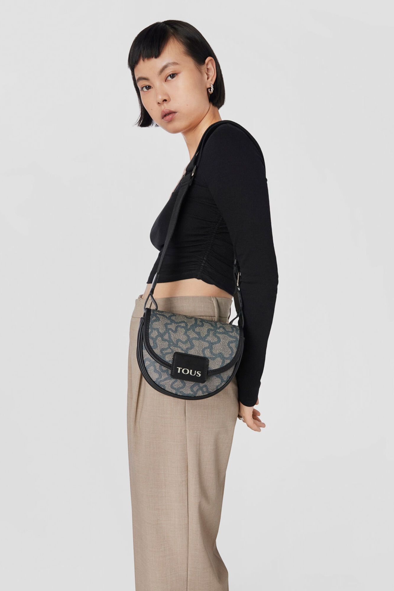 Tous Amaya Kaos Icon small black crossbody bag Black