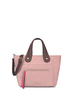 Cortefiel Small pink Shelby basket bag Pink