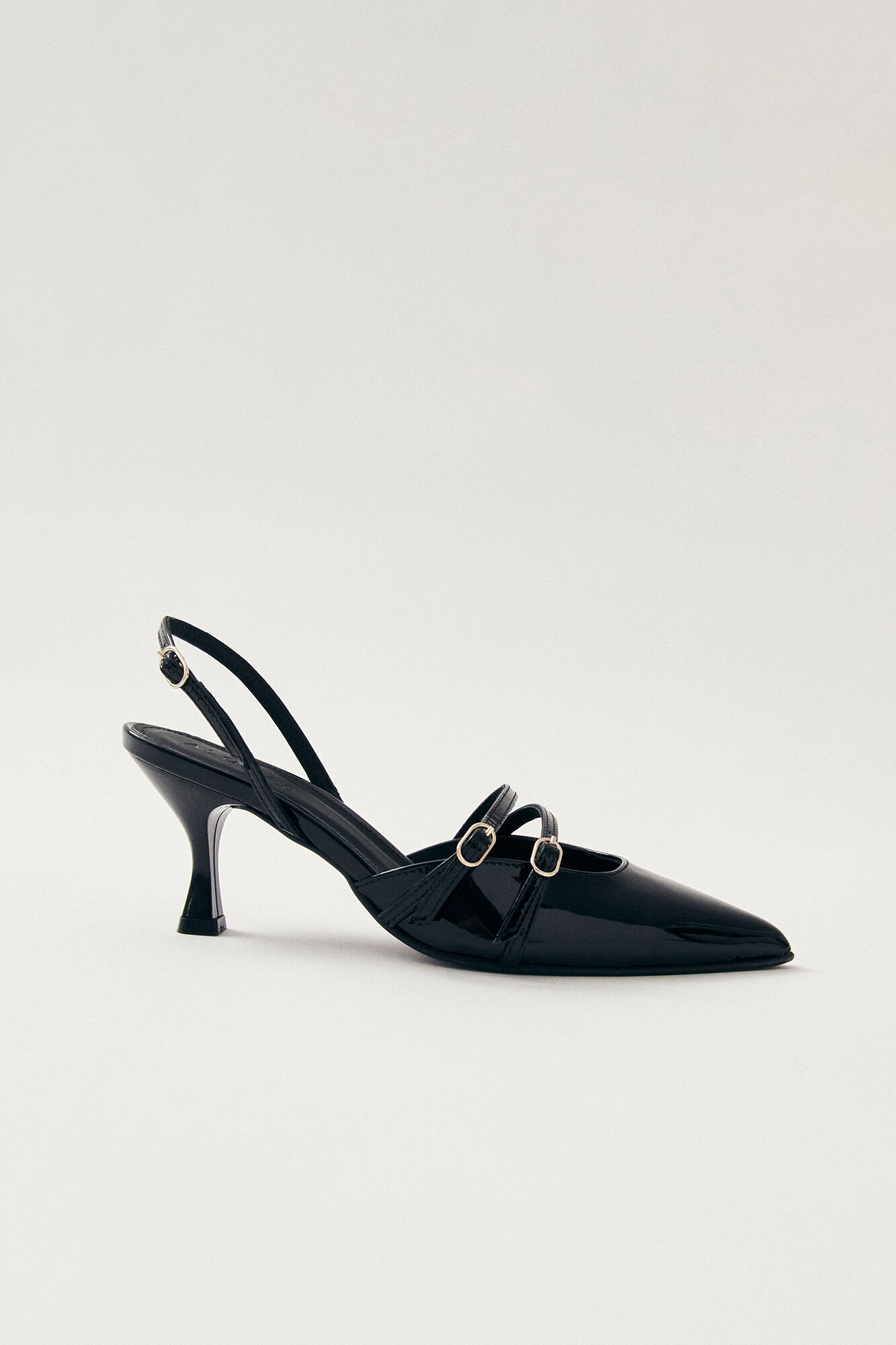 Alohas Joelle leather court shoes Black