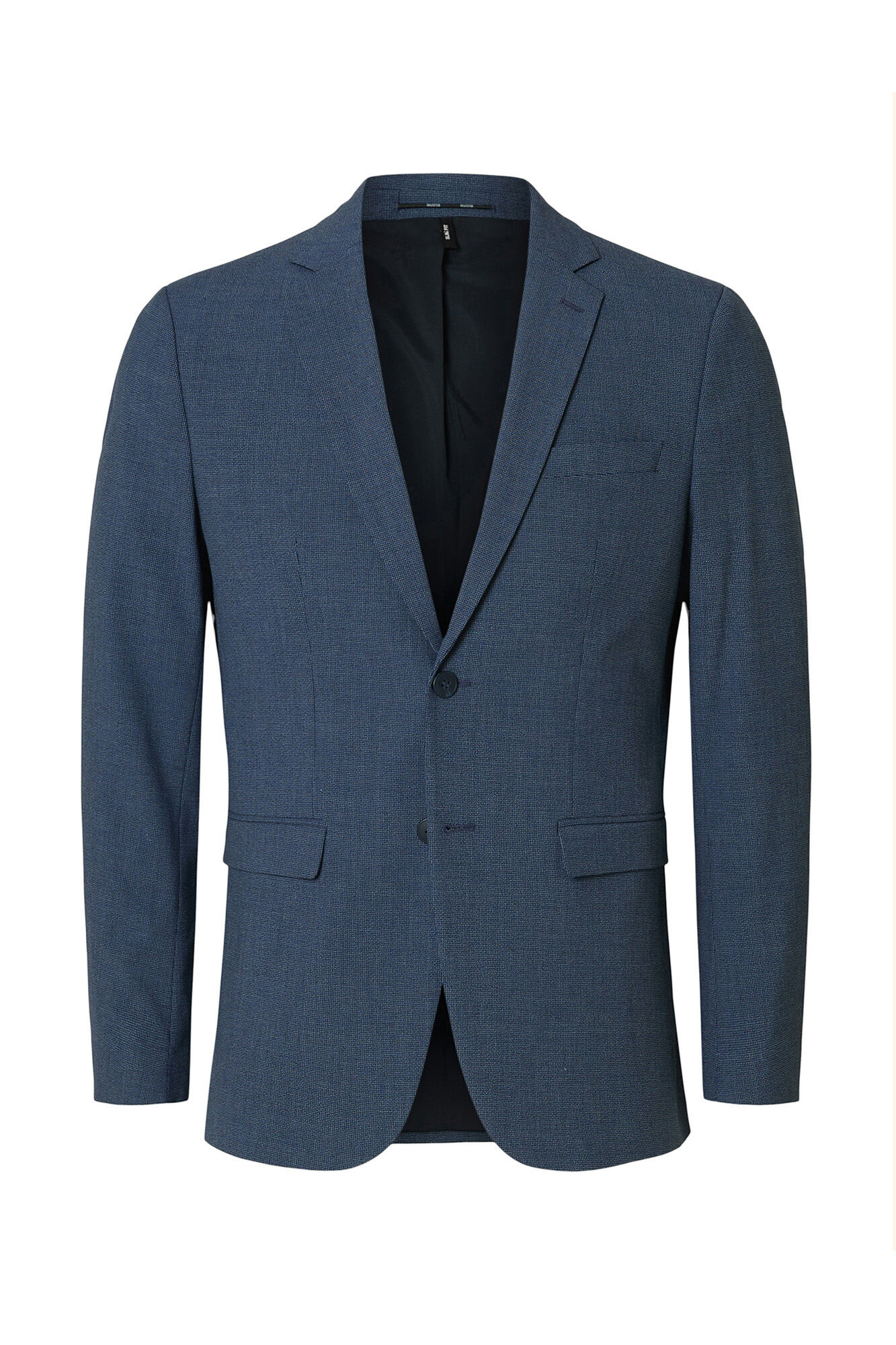 Selected Americana Slim Fit confeccionada con materiales reciclados. Azul