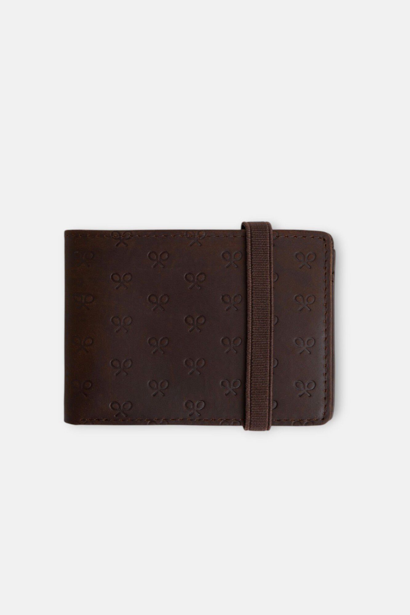 Silbon Carteira de pele com padr&atilde;o de raquetes