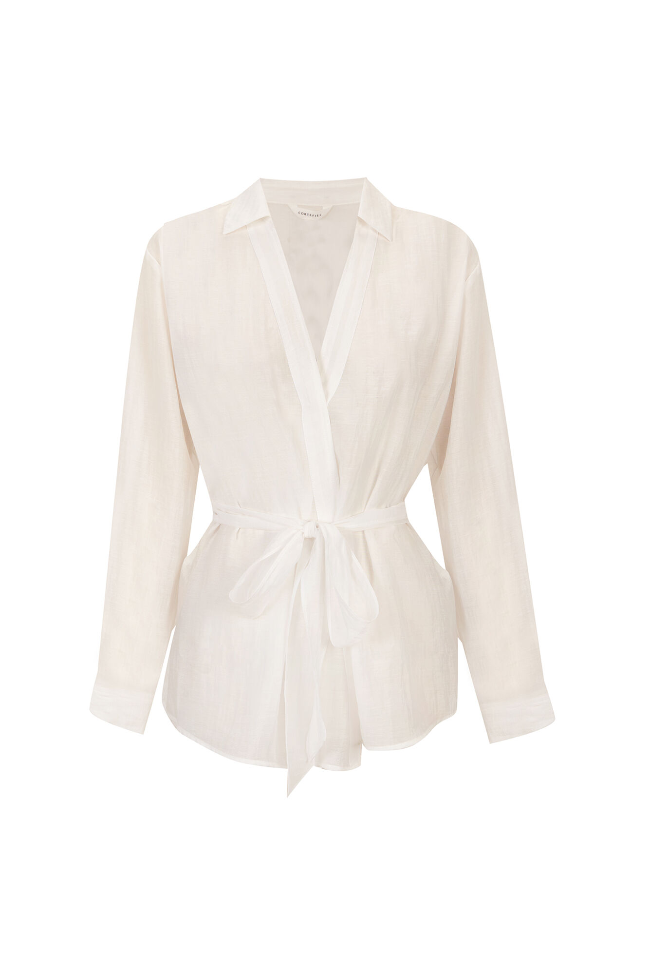 Cortefiel Blusa cruzada ligera Blanco
