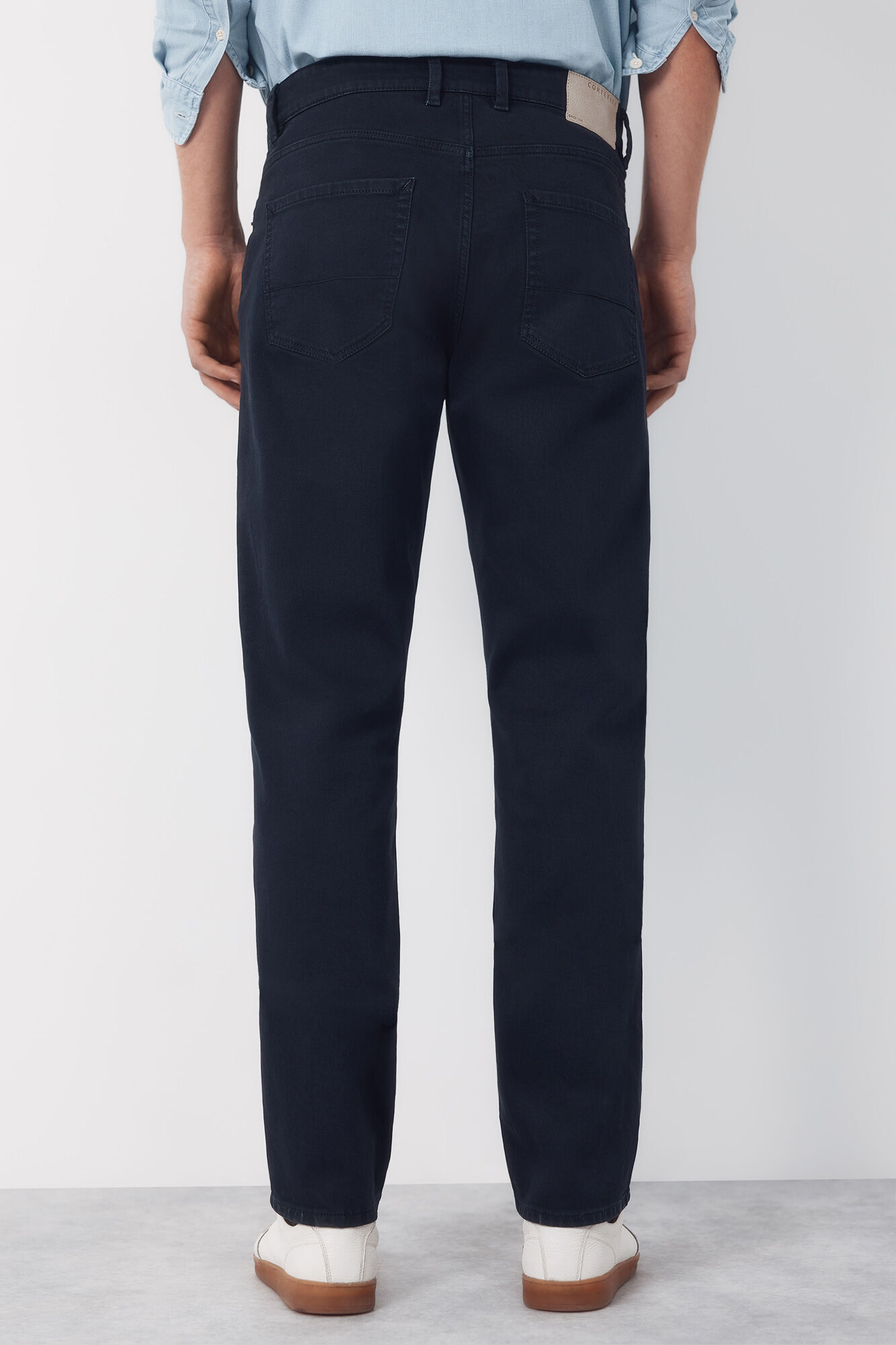 Cortefiel 5-pocket regular fit coloured trousers Navy