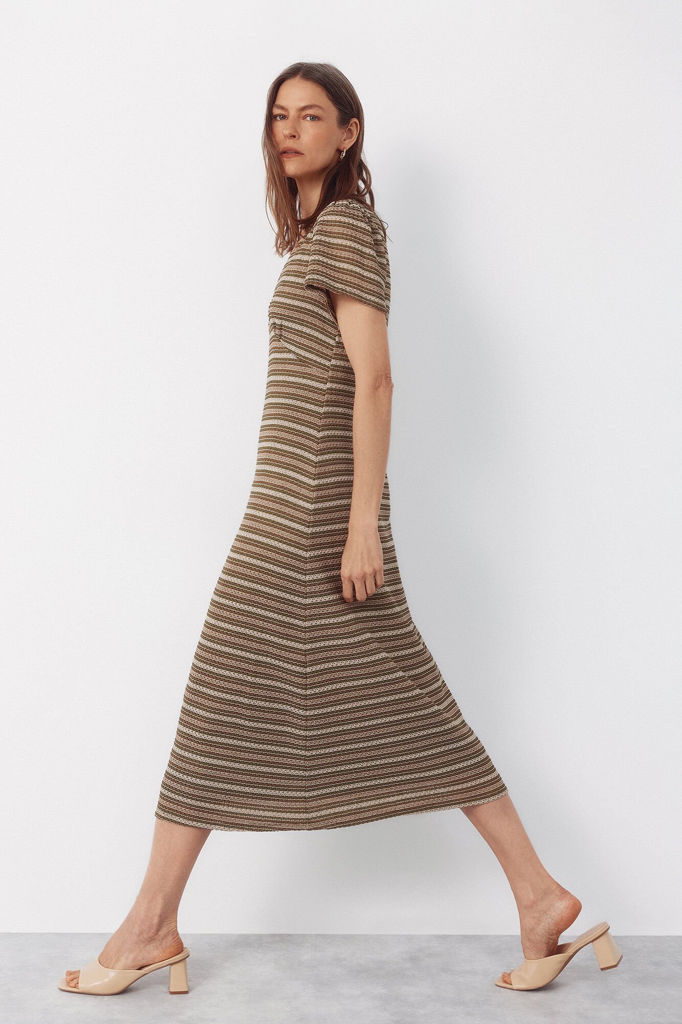 Cortefiel Striped structured dress