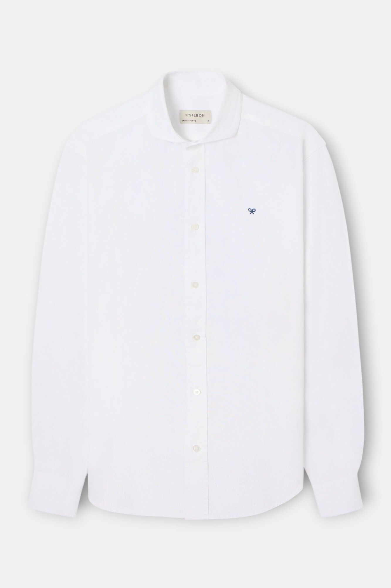 Silbon Camisa sport em linho Branco