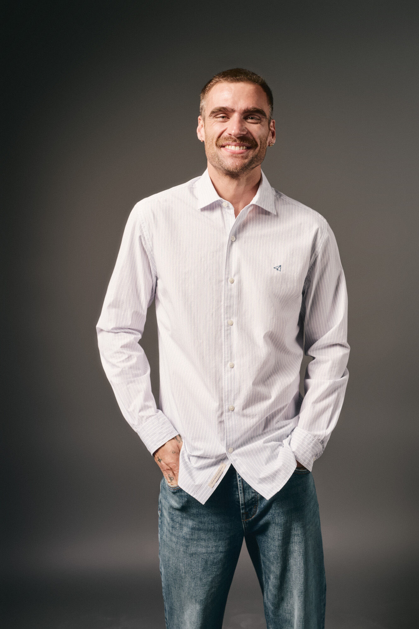 OOTO Camisa rayas popel&iacute;n