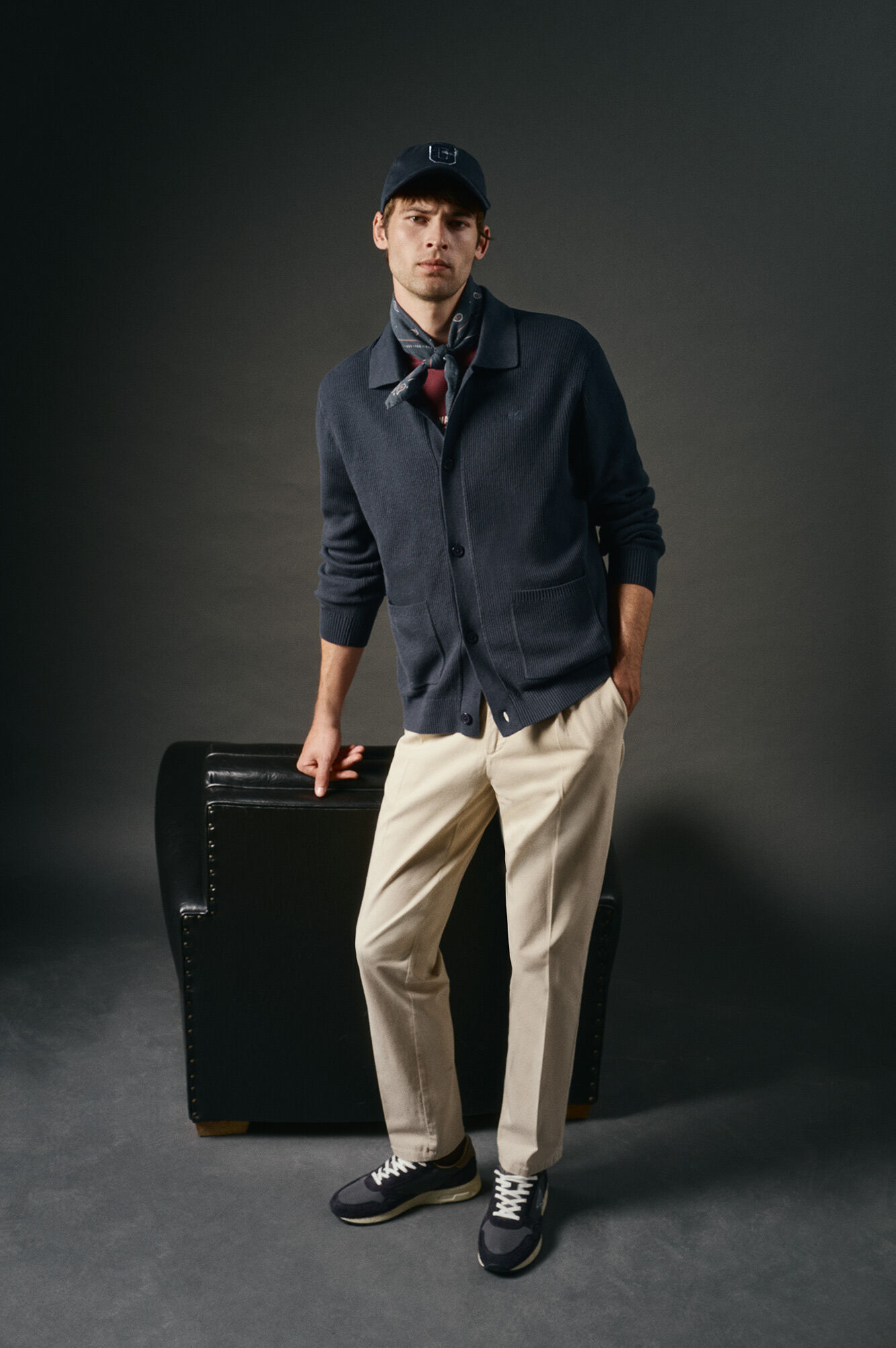 OOTO Casaco com bot&otilde;es Azul