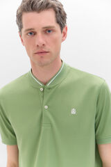 Cortefiel Coolmax polo shirt with bomber collar Green