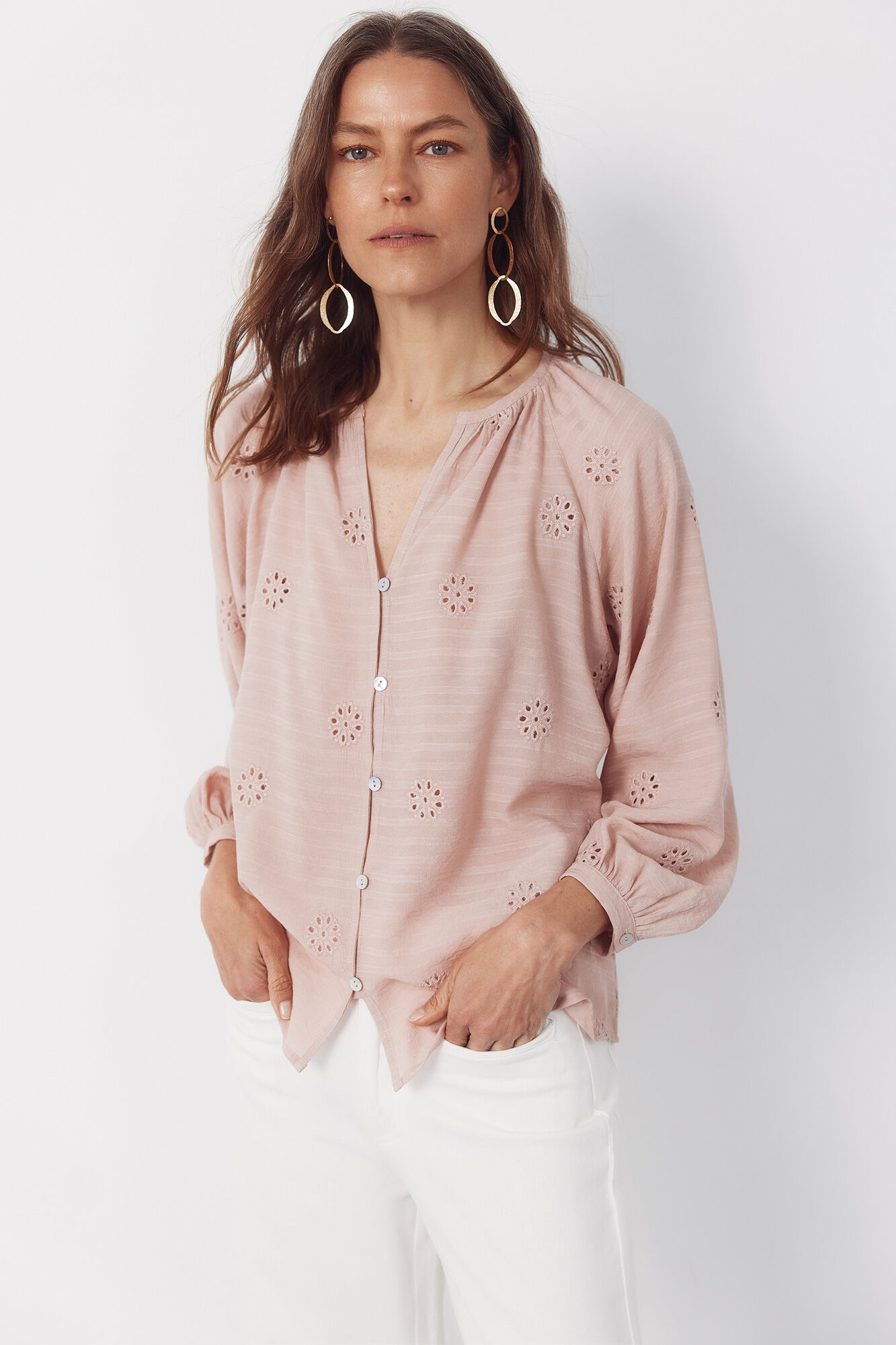 Cortefiel Embroidered blouse