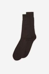 Cortefiel Plain dress socks Dark brown