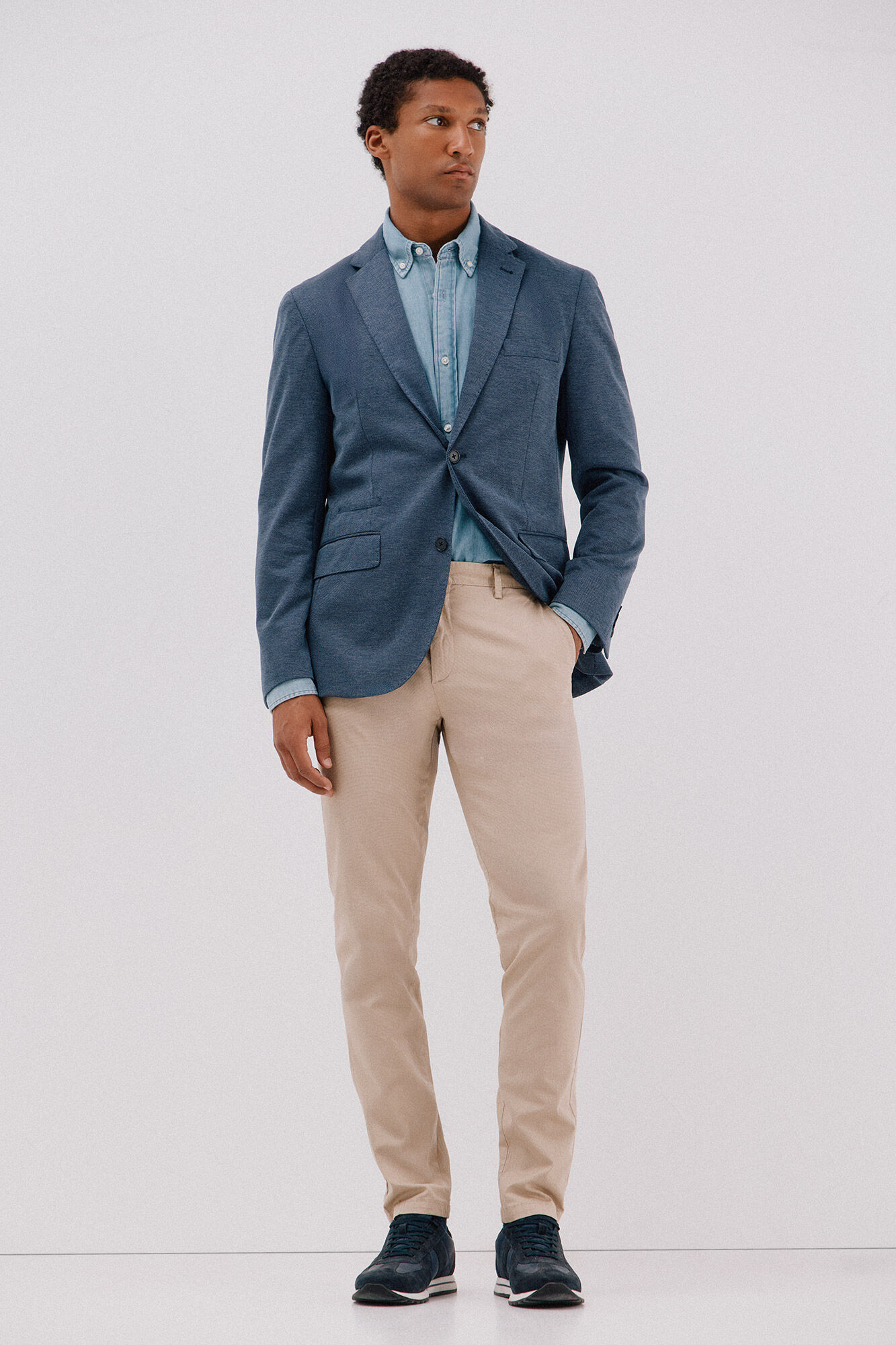 Cortefiel Slim-fit print chinos pants