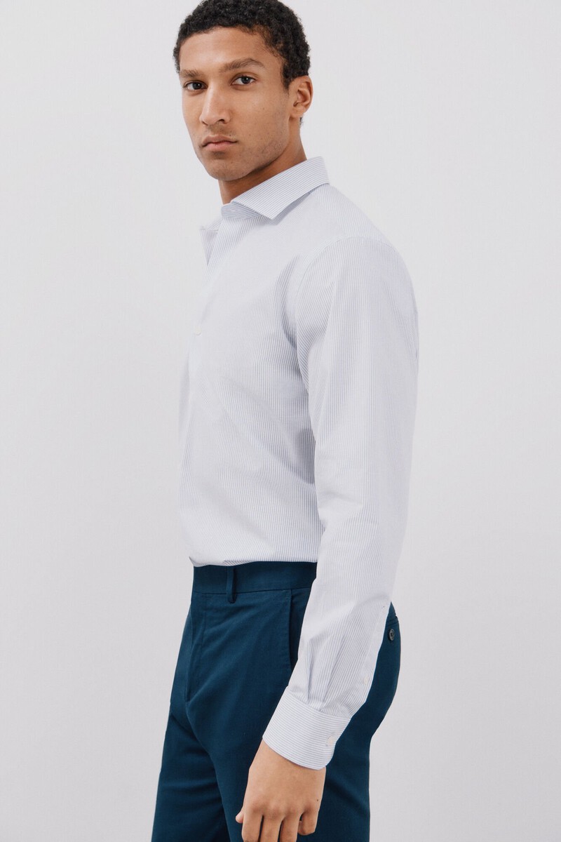 pedro del hierro Camisa vestir rayas slim fit fácil plancha Gran