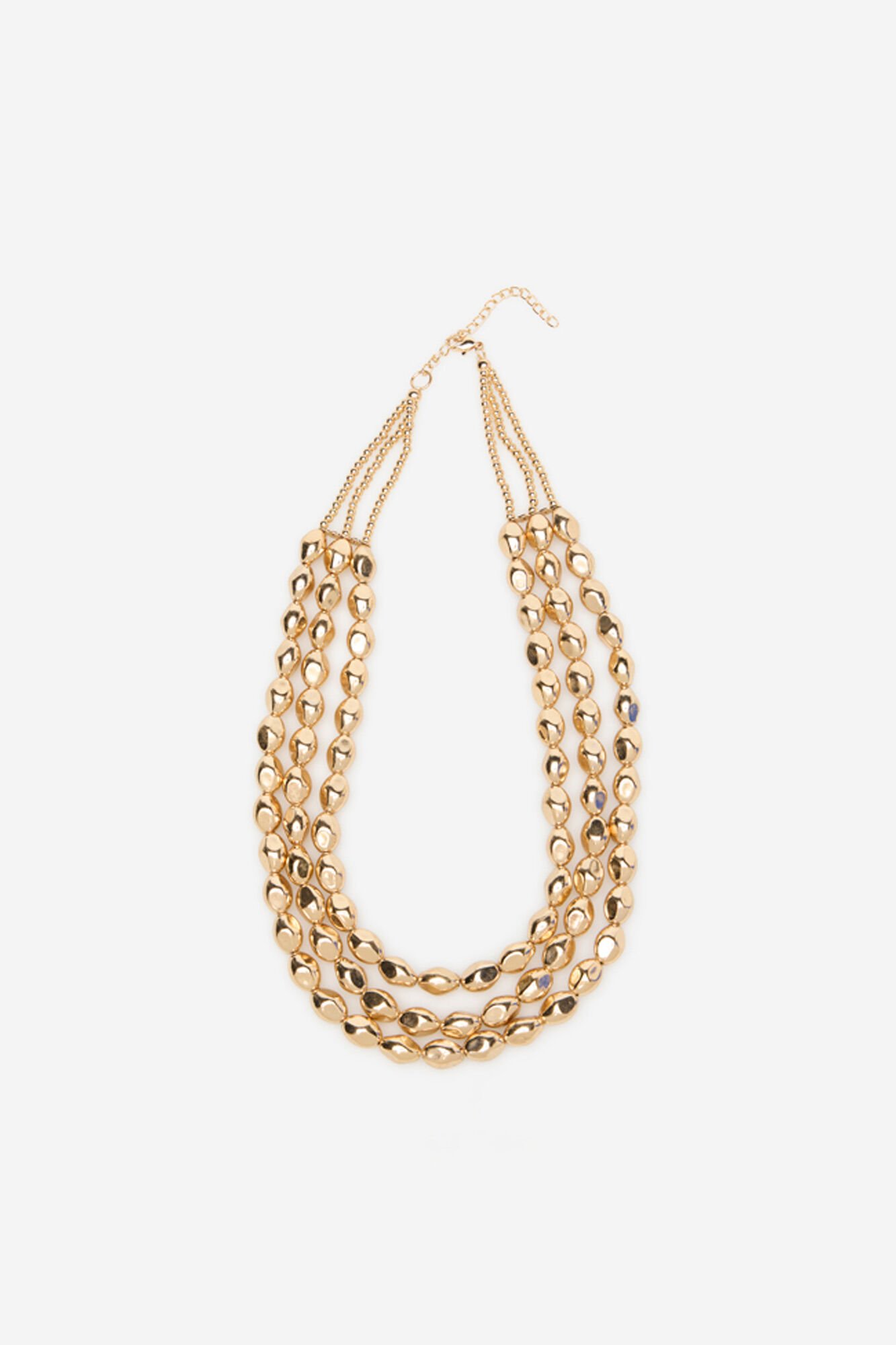 Cortefiel Collar abalorios dorado