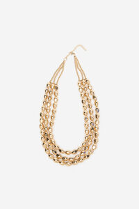 Cortefiel Collar abalorios dorado