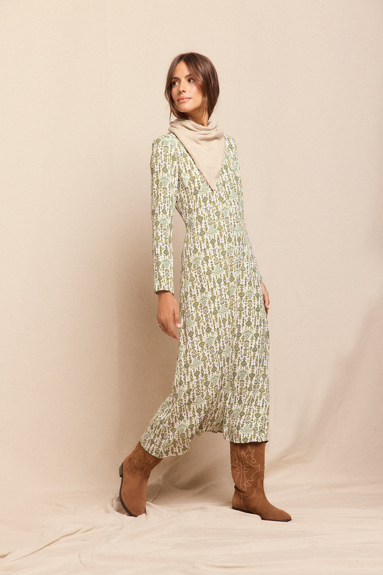 Slowlove Long printed dress Multicolour