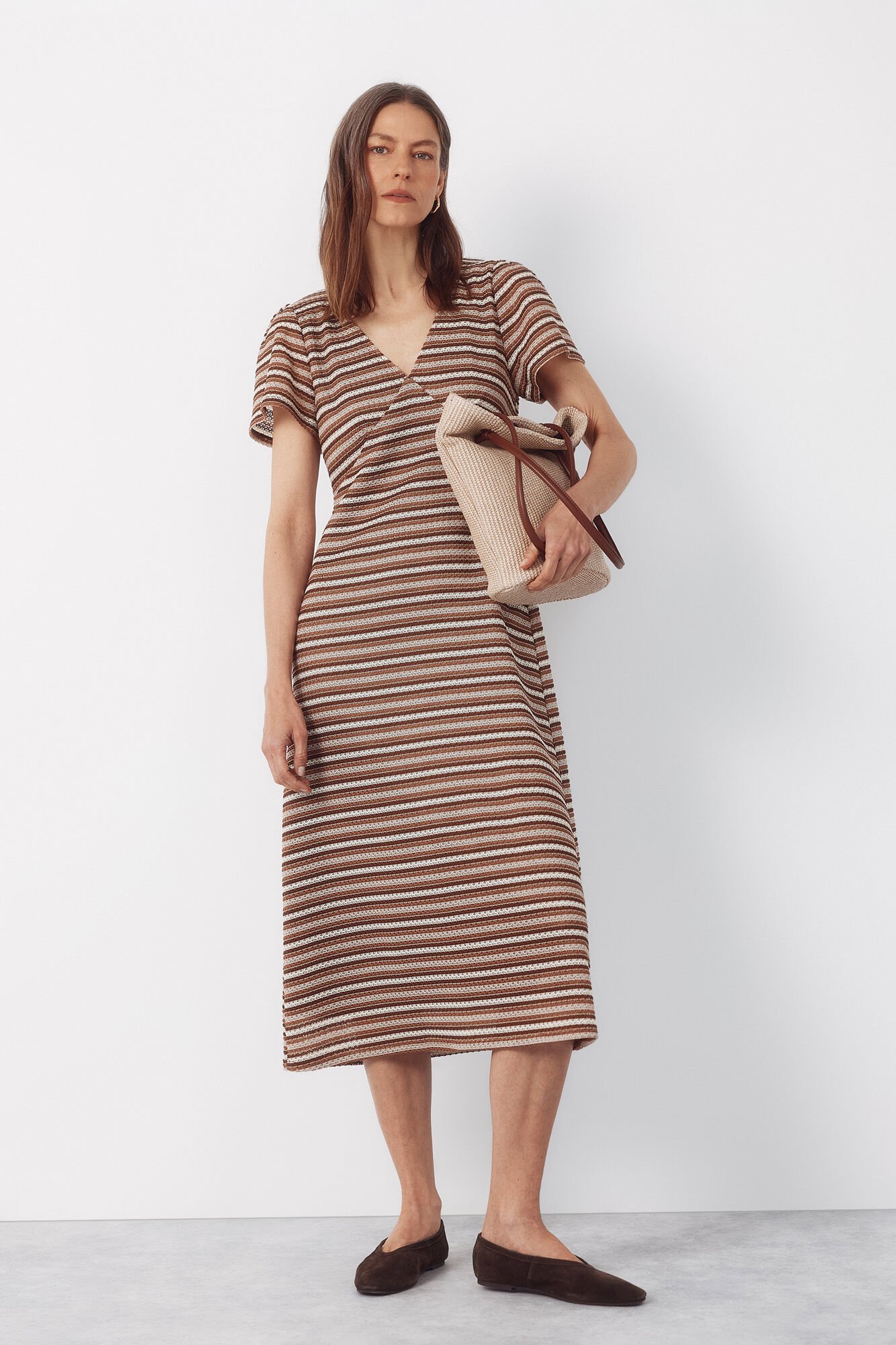 Cortefiel Striped structured dress