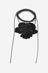 Cortefiel Collar flor multi posici&oacute;n Negro