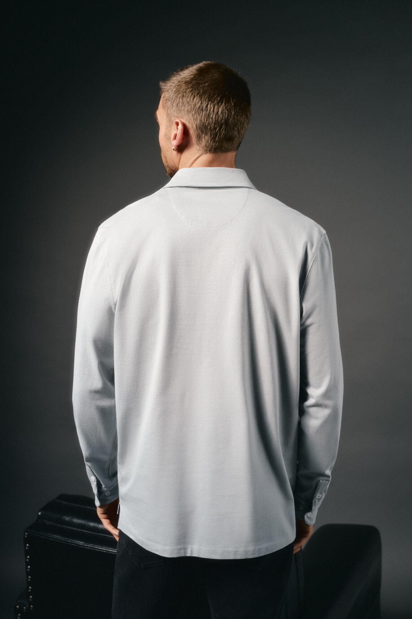 OOTO Long-handed polo Grey