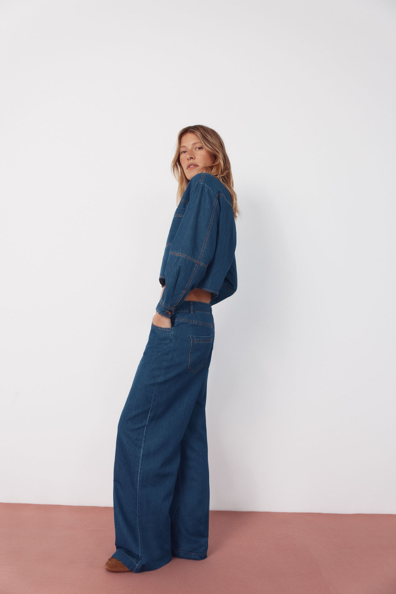 Cortefiel Soft palazzo jeans