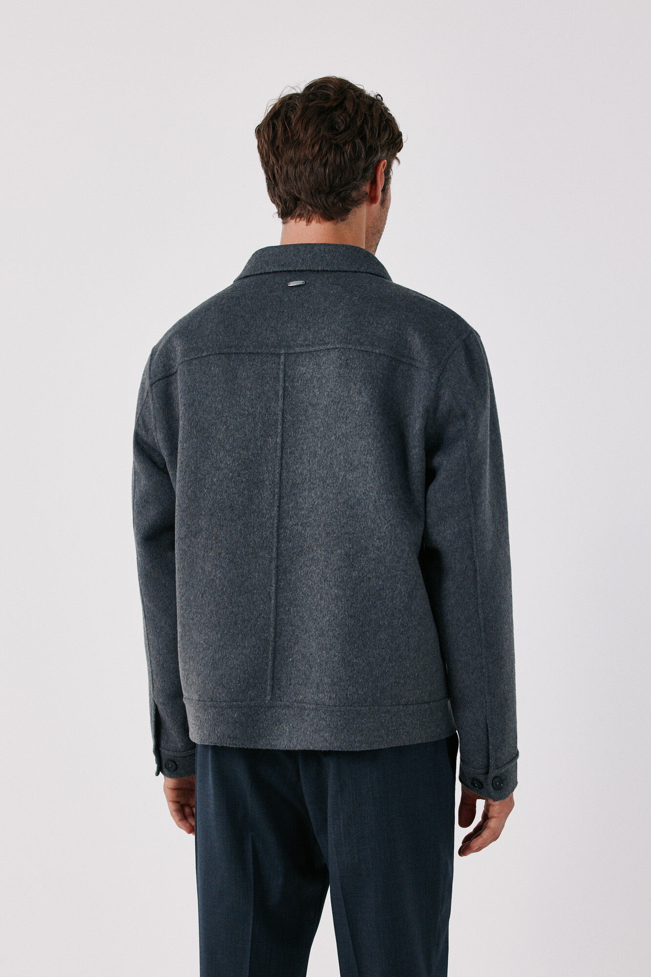 Cortefiel Wool blend jacket Dark grey