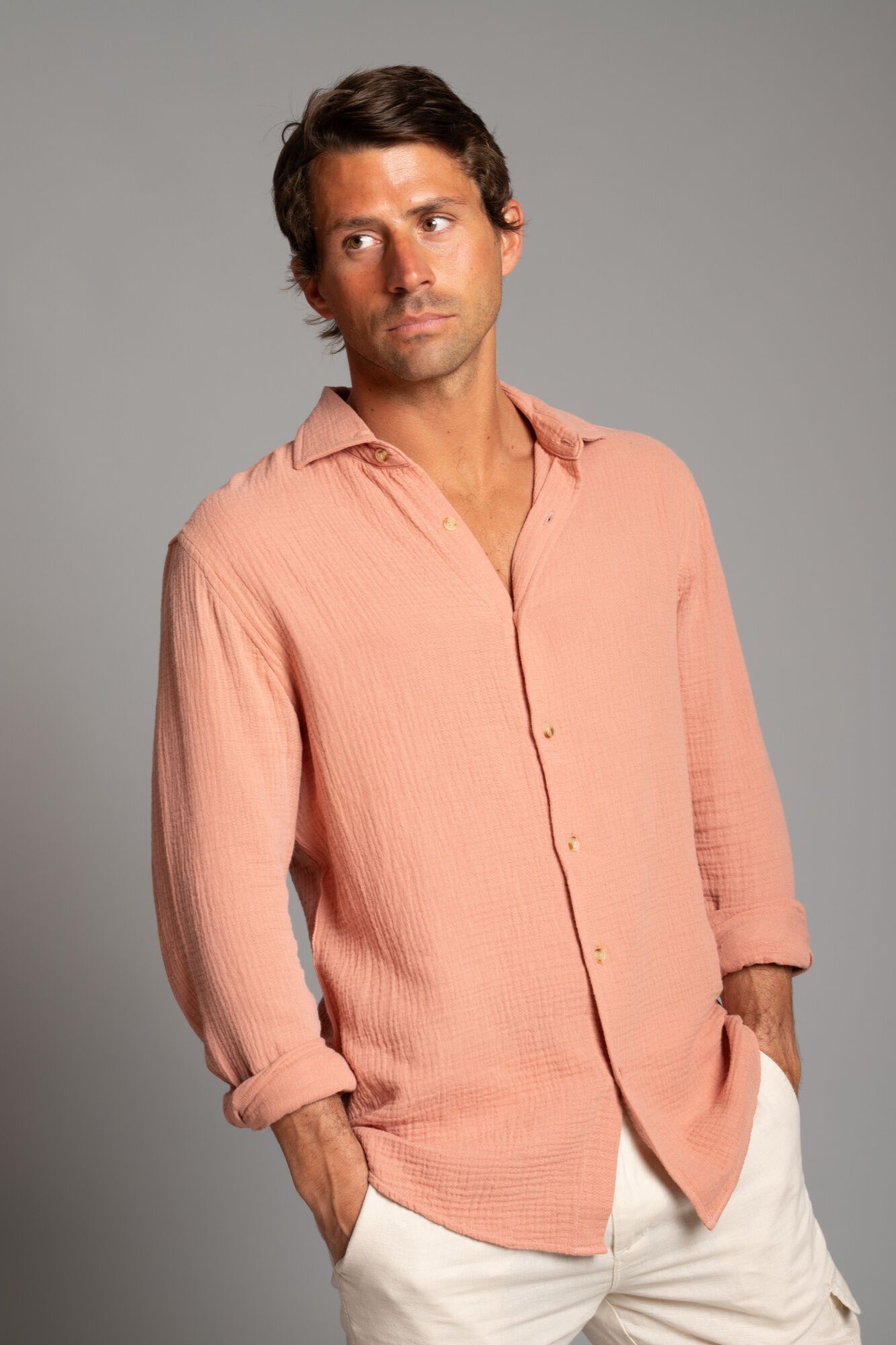 Cloking Camisa de bambula