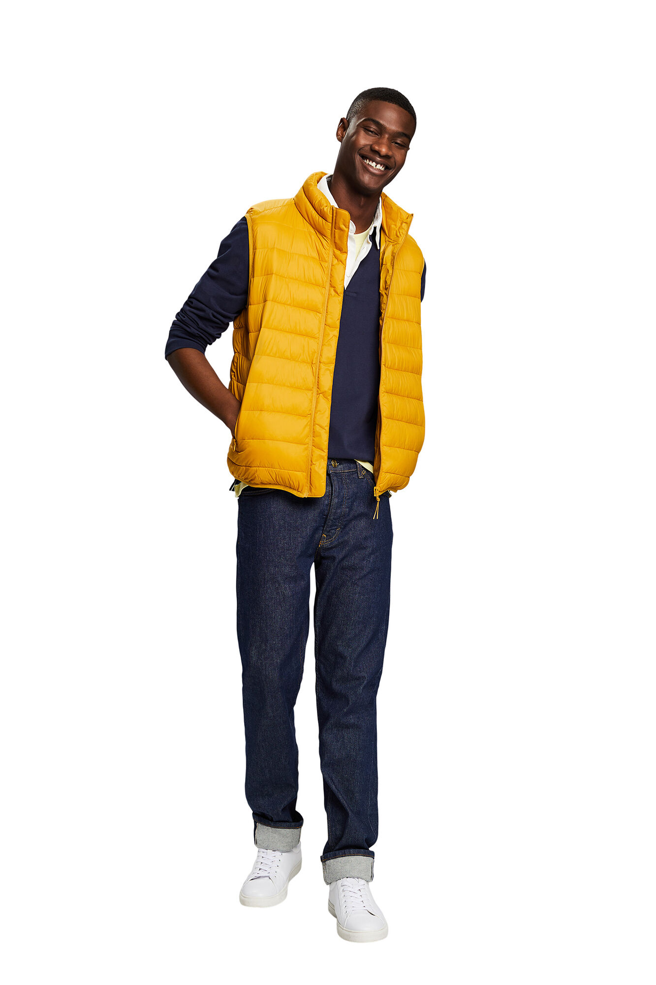 Esprit Polo manga larga algod&oacute;n Azul marino