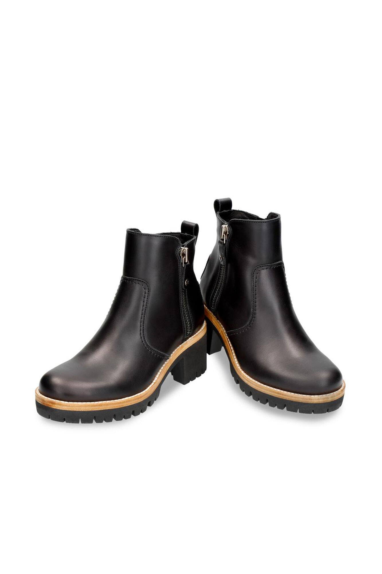 Panama Jack Leather boots with leather lining Black
