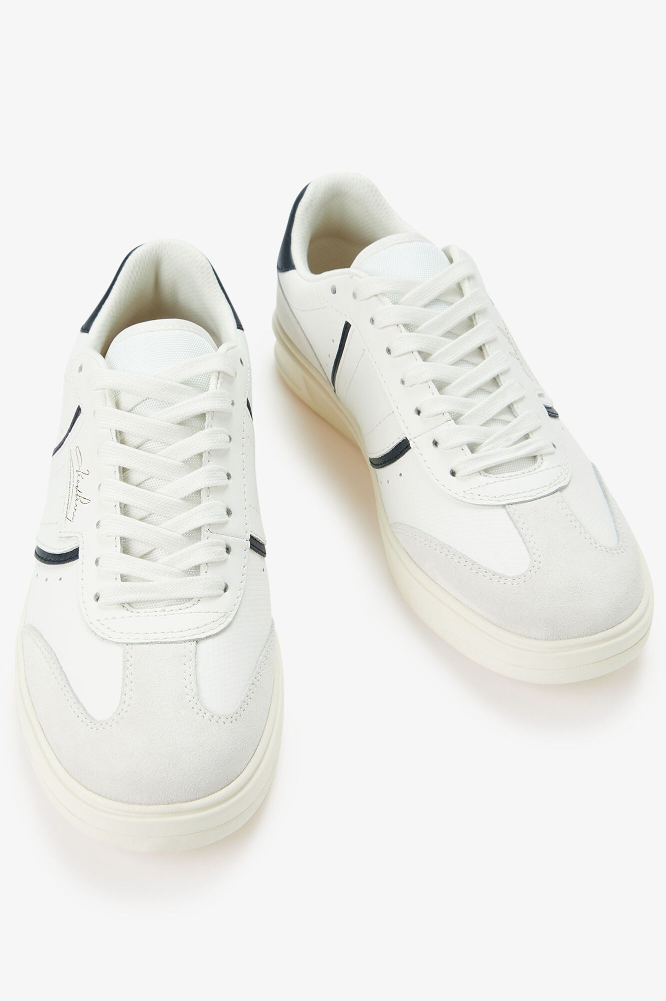 Fred Perry B4 embossed leather/suede sneaker Multicolour